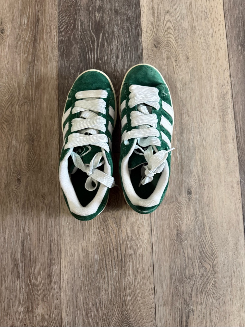 Green adidas campus